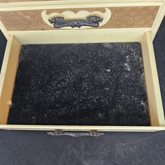 Vintage Japanese celluloid/bakelite? 3 drawer Jewelry box. - Picture 5 of 9